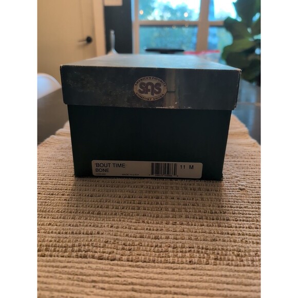 SAS 'Bout Time Leather Walking Shoes Moc Toe Bone 1520-002 USA Mens Sz 11M NWB - Picture 2 of 15